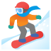 🏂🏻 snowboarder: light skin tone display on Google